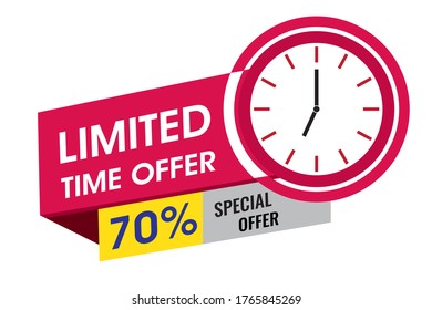Zeitbegrenztes Angebot für Tag-Vektorgrafik
