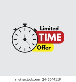 Diseño de vectores de oferta de tiempo limitado, oferta de tiempo limitado, oferta de venta de tiempo limitado. vector, formato de ilustración.