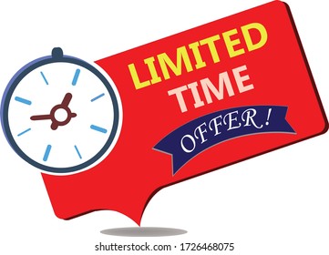 Limited Time Offer Vector  file With white Background