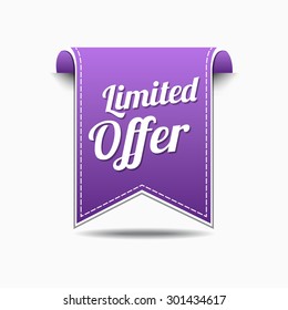 Limited Time Offer Violet Vector Icon Design