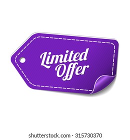 Limited Time Offer Violet Vector Icon Design