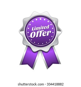 Limited Time Offer Violet Vector Icon Design