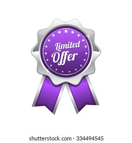 Limited Time Offer Violet Vector Icon Design
