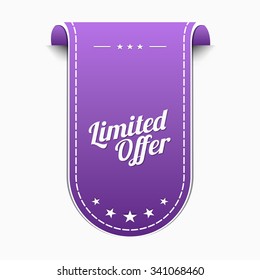 Limited Time Offer Violet Vector Icon Design