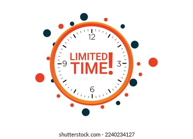 Oferta de tiempo limitado con el diseño de elemento Vector de reloj