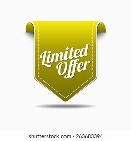 Limited Time Offer Yellow Vector Icon Design