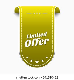 Limited Time Offer Yellow Vector Icon Design
