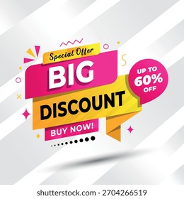 Solo por tiempo limitado Gran descuento hasta 60 descuento Anuncio promocional