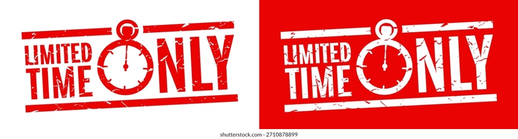 Sello rojo con crono " Tiempo limitado
