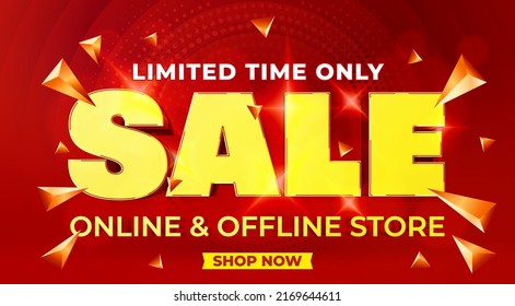 Limited Time Only Sale Advertising Design Stock Vector (Royalty Free