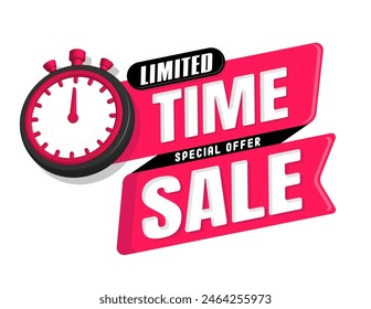 Limited time sale logo illustration