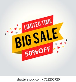 Limited Time sale tag, Big sale tag