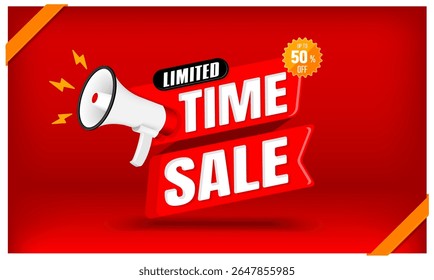 Illustration de bannière d'Image vectorielle de vente à temps limité