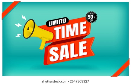 Illustration de bannière d'Image vectorielle de vente à temps limité