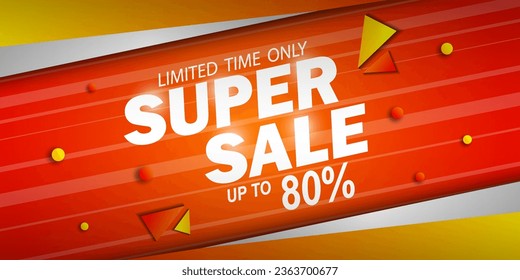
Limited Time Super Sale Banner. vector illustration EPS 10.