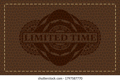 Limitierter Text in Leder realistisches Badge. Ballet, chic Hintergrund. Künstlerische Illustration. 