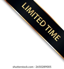 BEGRENZTE ZEIT - Vektorbanner mit schwarzer Ecke