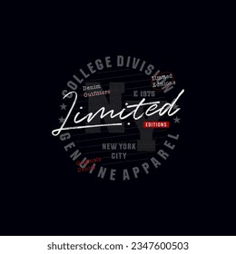 limited typography t shirt design,vector illustration - Vector 