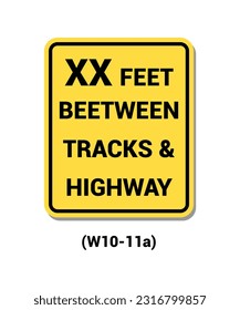 Limited Vehicle Storage Space Between Intersection and Tracks SIGN