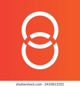 Limitless Abstract Vector Logo Template. Infinity Symbol Concept. Endless Sign. Eternity Icon with Soft Shadows. Premium Emblem for Any Brand. Eight Shape on Dark Background.