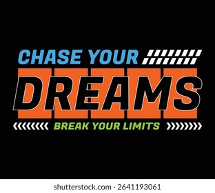 Limitless dream pursuit: bold barrier-breaker typography - cascading ambition art for trailblazers