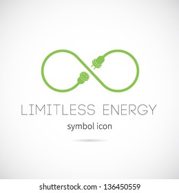 Limitless energy vector symbol icon or logo
