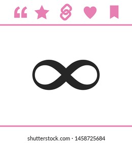 Limitless icon, infinity symbol icon vector,  classic flat style, quality design element.