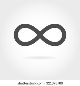 Limitless icon. Simple mathematical sign Isolated on White Background. Infinity symbol 