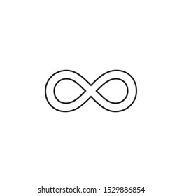 Limitless, infinity icon. Vector illustration, flat design.