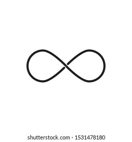 Limitless, infinity icon. Vector illustration, flat design.