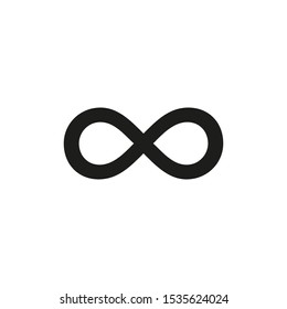 Limitless, infinity icon. Vector illustration, flat design.