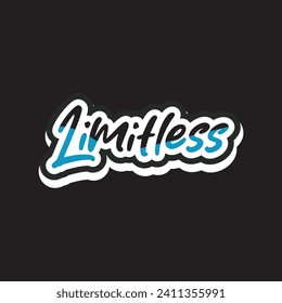 Limitless lettering typography t shirt design
