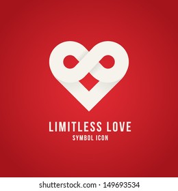 Limitless love symbol icon or logo template