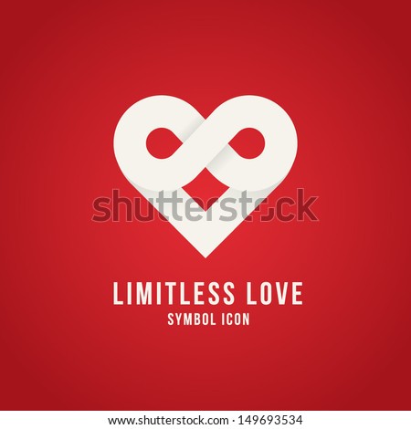 Limitless love symbol icon or logo template