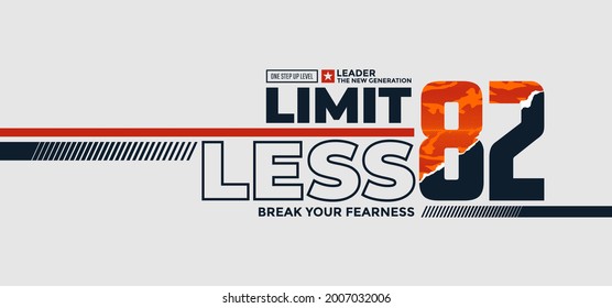 Limitless, modern and stylish motivational quotes typography slogan. Abstract design vector illustration for print tee shirt, typography, background, poster and other uses.