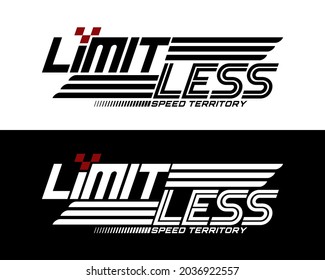 Limitless, Modern And Stylish Typography Slogan. Abstract Design With Lines Style. Vector Illustration For Print Tee Shirt, Logo, Background, Typography, Poster And More.