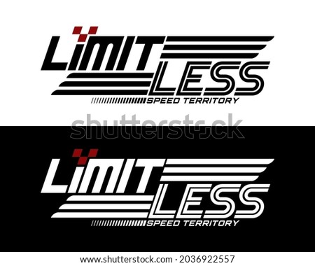 Limitless, modern and stylish typography slogan. Abstract design with lines style. Vector illustration for print tee shirt, logo, background, typography, poster and more.