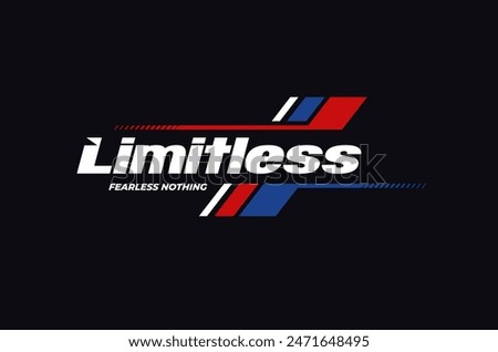 limitless modern and stylish typography slogan. Colorful abstract design 