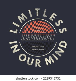 limitless in our mind slogan, doodles graphic fashion, typography vector, for t shirt print, casual style 