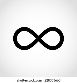 Limitless sign icon. Infinity symbol Isolated on White Background