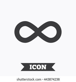 Limitless sign icon. Infinity symbol. Graphic design element. Flat limitless symbol on white background. Vector