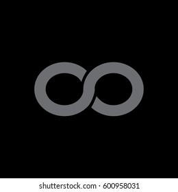 Limitless sign icon. Infinity symbol Isolated on Black Background