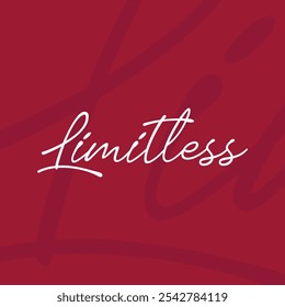 Limitless sign perfect for t-shirt design, mnemonic, logo or any king of subheading. vectorized.  