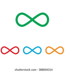 Limitless symbol. Colorfull set