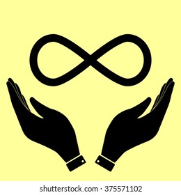 Limitless symbol. Flat style icon vector illustration.