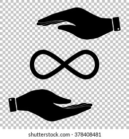 Limitless symbol. Flat style icon vector illustration.