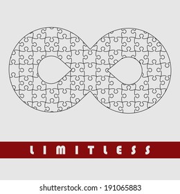 Limitless symbol icon - puzzle pieces vector