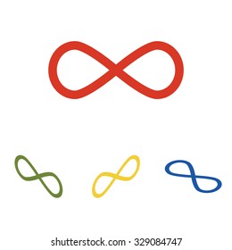 Limitless symbol icon  set. Isometric effect