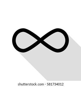 Limitless symbol illustration. Black icon with flat style shadow path.