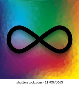 Limitless symbol illustration. Vector. Flat style black icon on white.